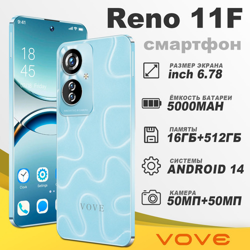 2025 Más Vendido Popular Reno 11f Dual Sim Desbloquea 512gb/16gb Ram 5g Wifi Android 14 Smartphone Barato Batería De Larga Duración Celular