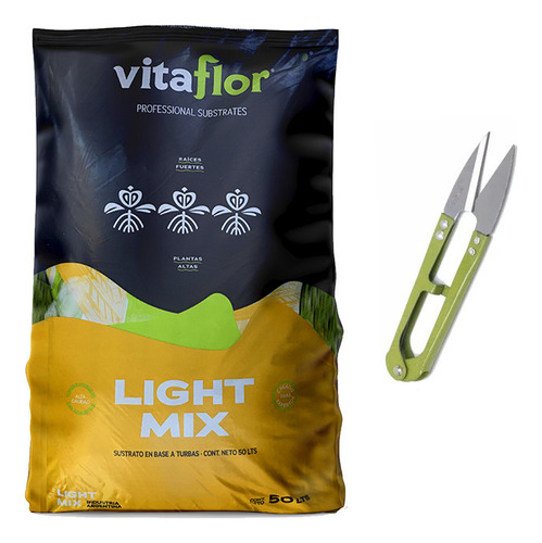 Sustrato Vitaflor Lightmix 50lts Con Tijera Poda De Regalo