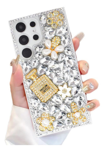 Poowear Para Galaxy S23 Ultra Bling Caso Para Mujer Niña, 3d