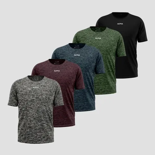Kit 5 Camisetas Dry Essential Alpha Masculina