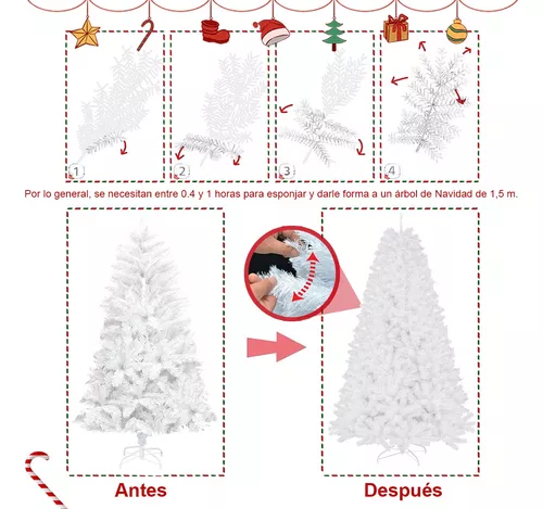 Árbol color Blanco para Navidad, 1.5m – Waldo's