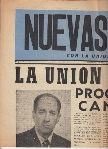1962 Izquierda Nacional Semanario Nuevas Bases N° 6 Uruguay
