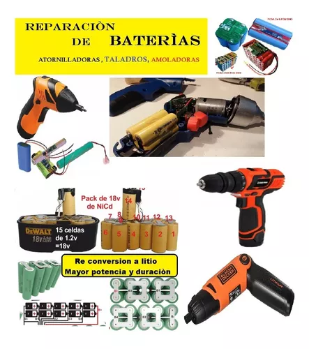 Reparacion De Baterias De Taladro Y Herramientas MercadoLibre 📦