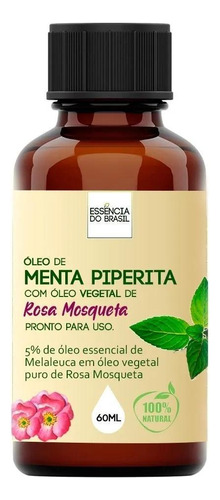  Óleo Menta Piperita Com Rosa Mosqueta 60ml - Pronto Para Uso