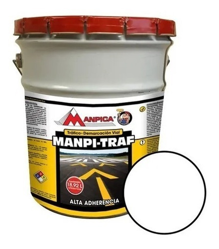 Cuñete De Pintura De Tráfico Blanca Con Perlas Manpi-traf