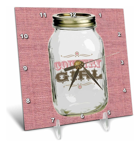 3drose Dc__1 Mason Jar En Burlap Country Girl En Rink Desk C