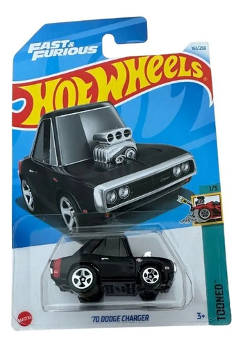 1:64 Mattel Hot Wheels Fast And Furios Dodge Charger Toond Negro
