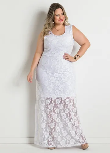 Vestido longo hotsell sem renda