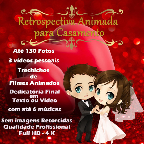 Retrospectiva Animada Infantil Casamento Até 120 Fotos