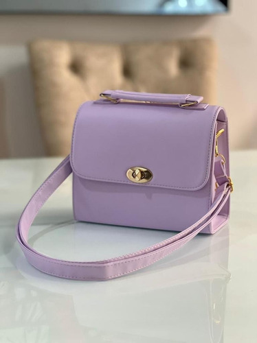 Bolso Carriel Moda Casual Dama Color Violeta Tira De Cruzar