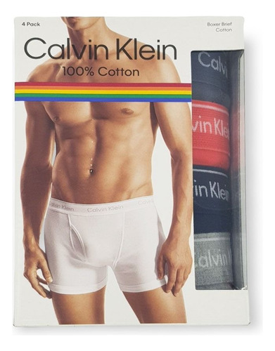 Calvin Klein 4 Pack Boxer Brief 100% Cotton (mulitcolor)