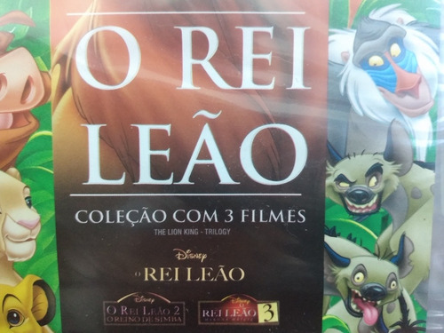 Dvd O Rei Leão Trilogia Box Edição Limitada Com 3 Filme Novo