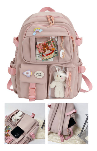 Mochila Impermeable Kawaii Coreana Para Mujer