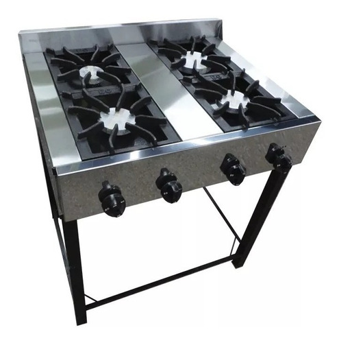 Anafe Industrial Eg 4 Hornallas 80 Cm Fundicion Acero Inox