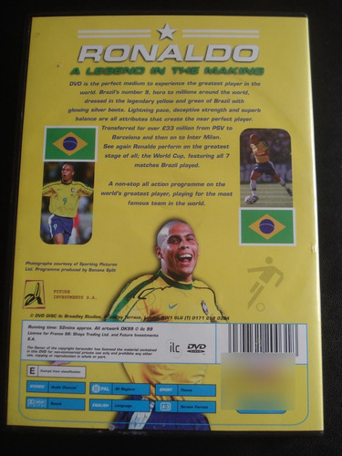 Dvd Ronaldo Fenomeno Original Legend Making Copa Mundo 1998 (Usado)