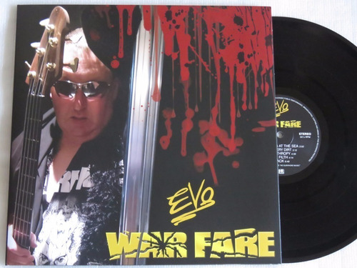 Evo War Fare Lp Black Com Fast Eddie Clarke & Lips Motorhead