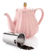 Comprar Tetera Amazingware Royal, Tetera De Porcelana Con Acero Inox