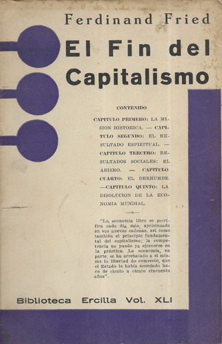 El Fin Del Capitalismo / Ferdinand Fried