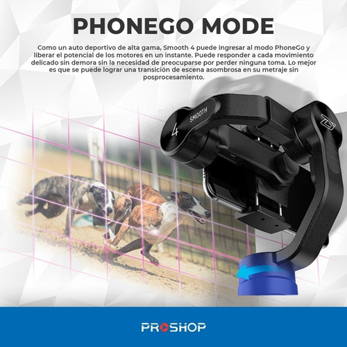 Imagen 8 de 10 de Estabilizador Steadycam Gimbal Zhiyun Smooth 4 Celular Black