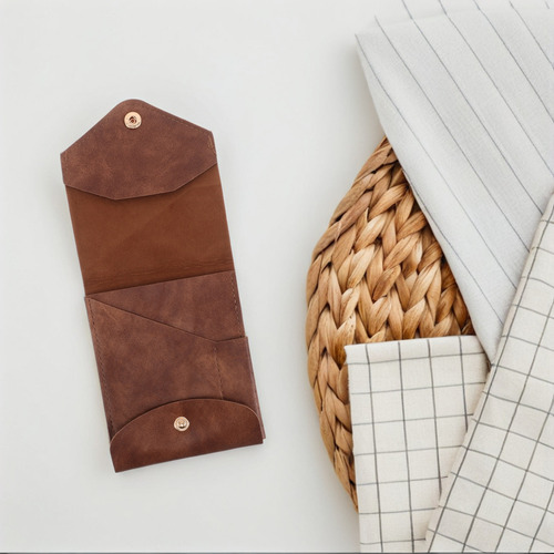 Carteira Minimalista De Couro Falso: Bolsa Porta-cartões Peq
