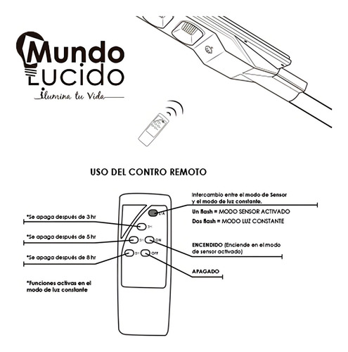 2 Pz Lampara Led Solar 90w Con Control Remoto Y Accesorios Color LUZ BLANCO FRIO 6500K