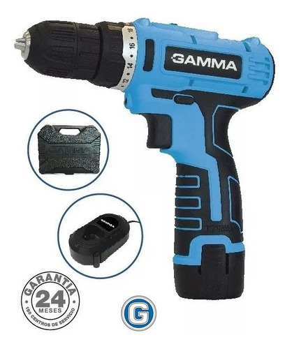 Imagen 4 de 9 de Taladro Atornillador Ion Litio 12v C/ 2 Bateria Gamma G12101
