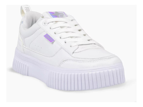 Zapatillas Footy Basicas Blancas Escolares Teens Sin Luces 