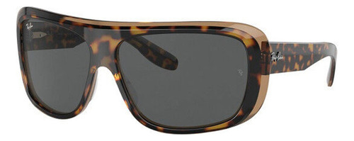 Anteojos De Sol Ray-ban Rb219690131-61 Standard, Diseño Carey Brillo - Transparente / Gris 4 Con Marco De Plástico Color Negro, Lente Negra De Plástico Clásica, Varilla Negra De Plástico
