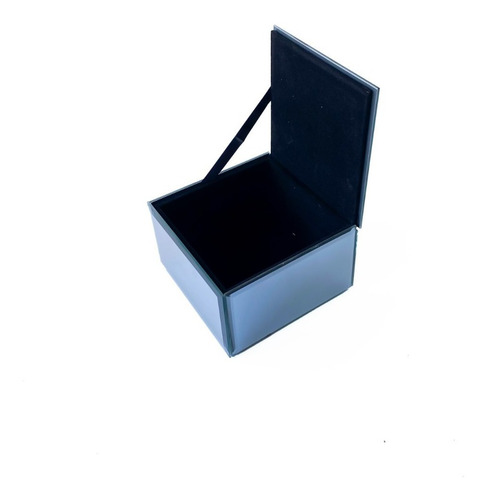 Caja Mediana Espejada Fume Deco Con Espejo Joyero Alajero