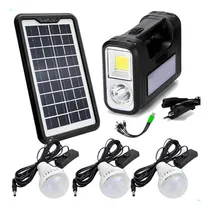 Comprar Kit Placa Solar Portatil Com Lampada Led E Bateria 110u002F220v Cor Preto Voltagem De Circuito Aberto 220v Voltagem Máxima Do Sistema 127v