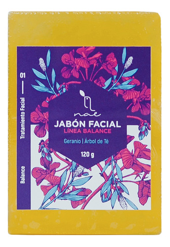 Jabón Facial Nae Geranio Árbol De Té  120g Piel Grasa