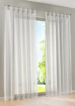 Comprar Juego Cortinas Voile Blanco Transparente Con Presillas Paris