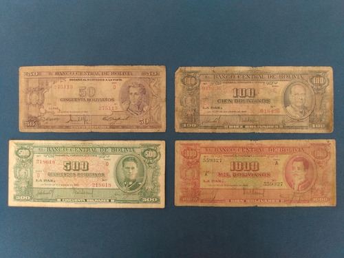 Cédulas Antigas Da Bolivia Bolivianos 1945 (Usado)
