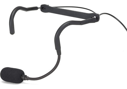 Microfone Samson Qex Bidirecional Fitnesss Headset Cor Preto