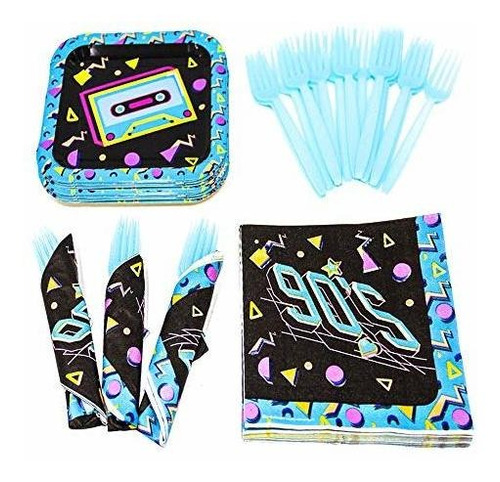 Paquetes De Fiesta - 90s Value Party Supplies Pack (58+ Piec