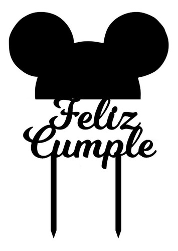 Cake Topper Adorno Torta - Mickey Feliz Cumple