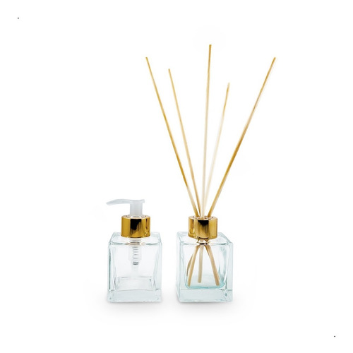 Imagem 6 de 8 de 4 Frascos Vidro-cubo De 100ml Para Aromatizador E Sab. Full