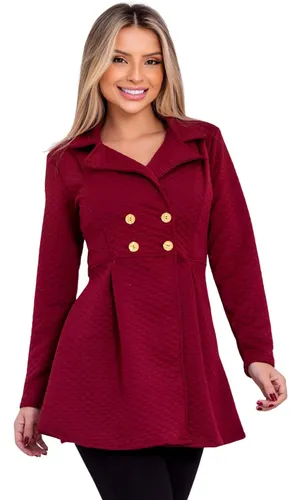 Sobretudo vinho feminino sales
