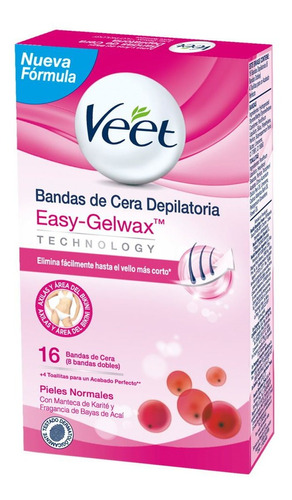 Bandas De Cera Depilatoria Para Axilas Veet Piel Normal X16