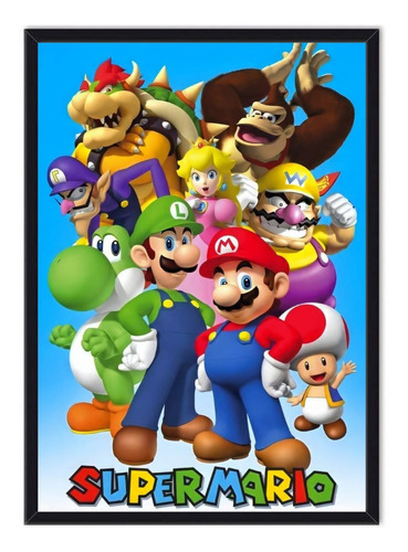 Cuadro Enmarcado - Póster Súper Mario - Videojuego