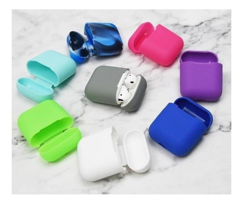 Imagen 10 de 10 de Funda AirPods Silicon Delgado Suave Dama Mujer Hombre Case
