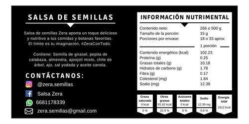 Salsa Zera Tradicional (12 Piezas)