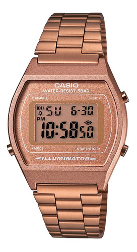 Reloj Casio B640wcg-5df Mujer Vintage 100% Original Color de la correa Oro rosa Color del bisel Oro rosa Color del fondo Oro rosa