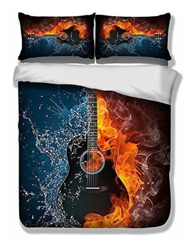 Feelyou Juego De Funda Nordica De Guitarra Con Tema De Mus