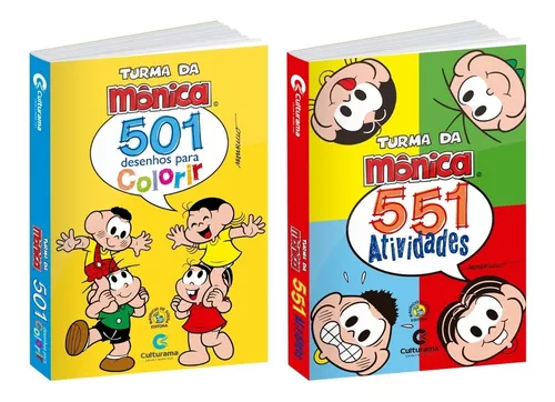 501 Desenhos Para Colorir Turma da Mônica Capa Comum