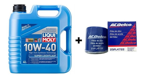 Aceite 10w40 Sintetico Liqui Moly + Filtro Acdelco