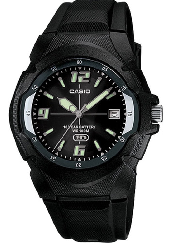 Reloj Casio Mw600 Negro Fechador Pila 10 Años