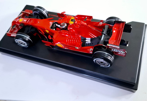 Miniatura Ferrari F1 2008 K. Raikonen 1:18 Hot Wheels Elite Vermelho (Usado)