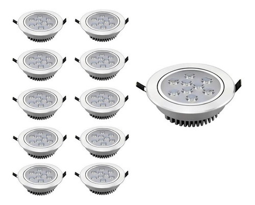 Pack X10 Focos Led Embutidos Foco Led Embutido Foco Led 9w