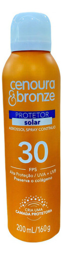 Protetor Solar Fps30 Spray- 160g(200ml) Cenoura & Bronze